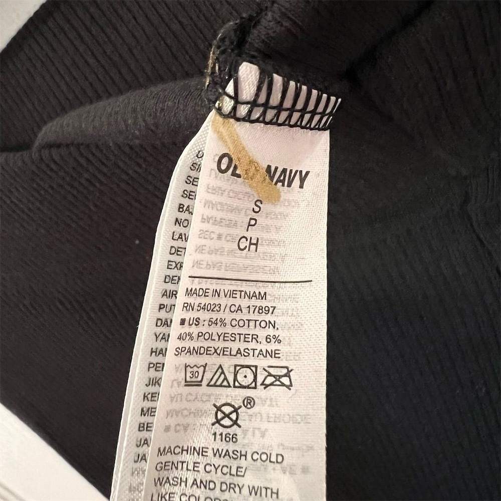 Old Navy Womens Ribbed Leggings Black Cotton Blend Stretch Pants Size Small NWOT - Picture 8 of 8